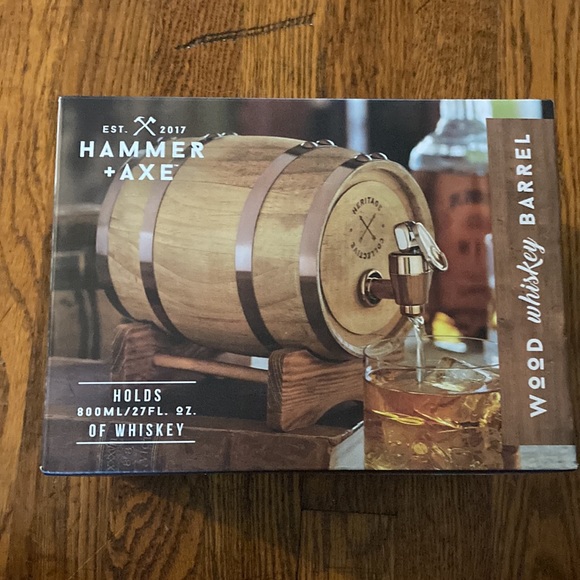 NWT Hammer + Axe Wood Whiskey Barrel 800 ml - Picture 7 of 8